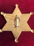 Badge: Solid brass engraved Sheriff
