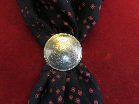 Scarf Slide: 20 Peso Nickle Silver Coin