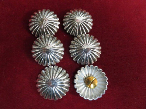 Conchos: 1 1/4" Sterling Fluted