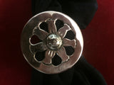 Scarf Slide: Sterling 1 1/2" Wheel design, One of a Kind.