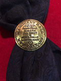 Scarf Slide: Brass token, Mahogany Hall, New Orleans
