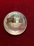 Scarf Slide: Bronze Masonic token with Rays, 1 3/8" diameter, from Detroit