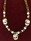 Necklace: Bone and bead with Elephants