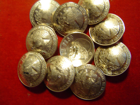 Buttons: One Peso Mexican Coin