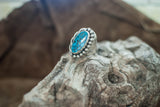 Ring: Sterling and Spider Web Turquoise