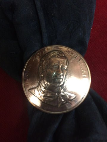 Slide: Bronze John Wayne medal, 1 3/8" diameter