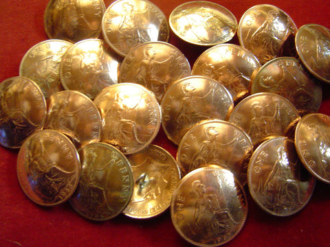 Buttons: Vintage English Penny