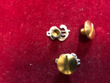 Conchos: Pair of sterling Dollar Signs, flush mount.