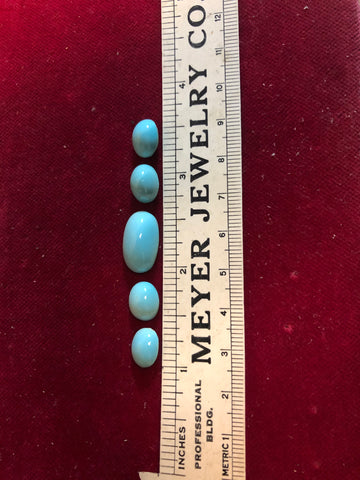 Stones & Cabs: set of 5 Persian Turquoise