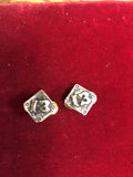 Conchos: pair of Sterling "13", as flush mounts.