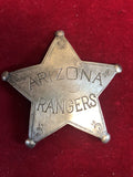 Badge: Sterling plated Arizona Rangers