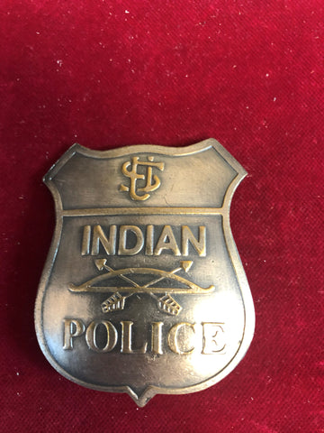 Badge: Sterling plated U. S. Indian Police