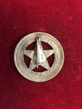 Badge: Sterling plated Texas Ranger Co. A