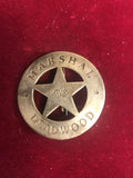 Badge: Sterling plated Marshal Deadwood