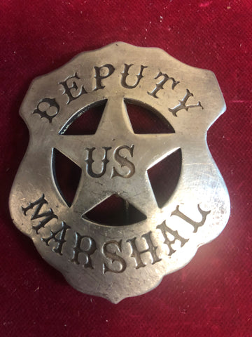 Badge: Sterling plated badge Deputy US Marshal ( Festus)