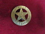 Badge: Sterling plated Texas Ranger Co. A