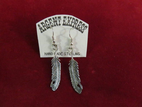 Earrings: Large Sterling Feathers