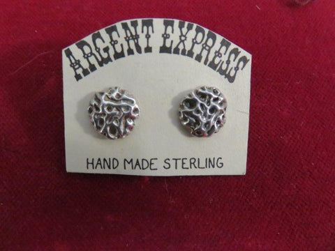 Earrings: Sterling Sea Moss motif