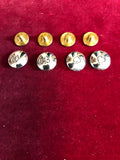 Conchos: set of 4, sterling 1/2" Card Suits