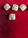 Conchos: Set of 5, Sterling 5/8" Squares