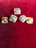 Conchos: Set of 5, Sterling 5/8" Squares
