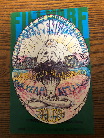 Rock & Roll Handbill: Bill Graham Presents at Fillmore, SF, Creedence, Steppenwolf