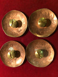 Conchos: Set of 4 Brass with Sterling Engraved Star