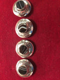 Conchos: Set of 4 Sterling 3/4"with Banded Agate stones