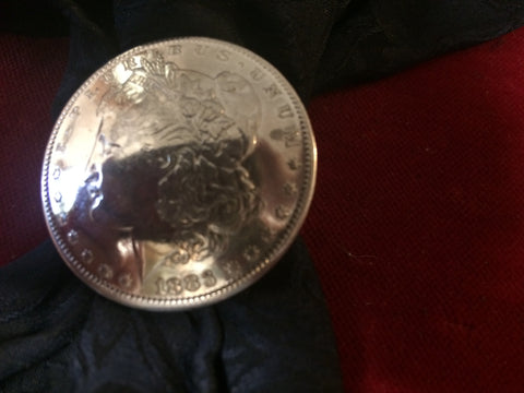 Scarf Slide: Real Coin 1883-o Silver Dollar