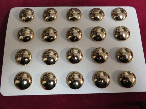 Buttons: Plain Brass Military 20 mm, 5/8".