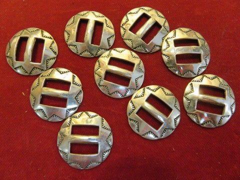 Conchos: 9 Sterling Slotted 1"