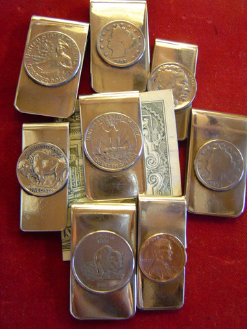 Money Clips: Lot of 5 Vintage and Current U.S. Coins