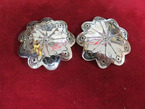 Conchos: Pair of Sterling 2" w/ Arrows