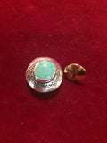 Concho: Single Sterling 3/4" with Turquoise, post and screw